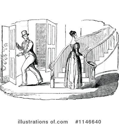 Royalty-Free (RF) Couple Clipart Illustration by Prawny Vintage - Stock Sample #1146640