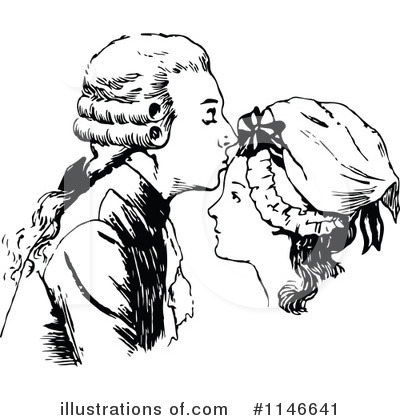 Royalty-Free (RF) Couple Clipart Illustration by Prawny Vintage - Stock Sample #1146641