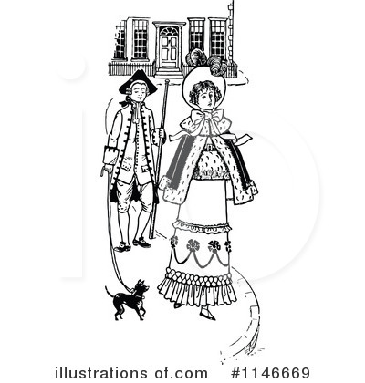 Royalty-Free (RF) Couple Clipart Illustration by Prawny Vintage - Stock Sample #1146669