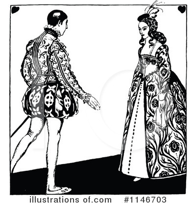 Royalty-Free (RF) Couple Clipart Illustration by Prawny Vintage - Stock Sample #1146703