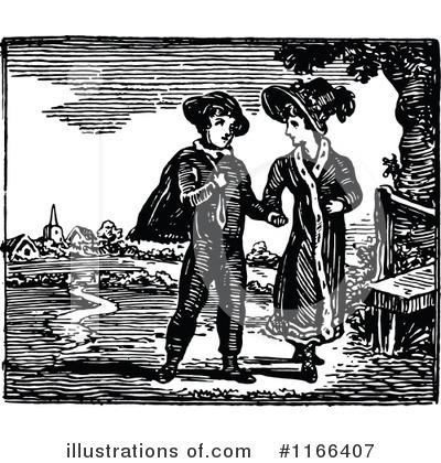 Royalty-Free (RF) Couple Clipart Illustration by Prawny Vintage - Stock Sample #1166407