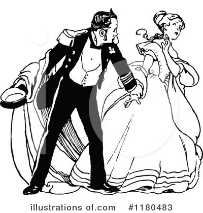 Royalty-Free (RF) Couple Clipart Illustration by Prawny Vintage - Stock Sample #1180483