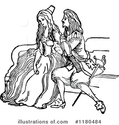 Royalty-Free (RF) Couple Clipart Illustration by Prawny Vintage - Stock Sample #1180484