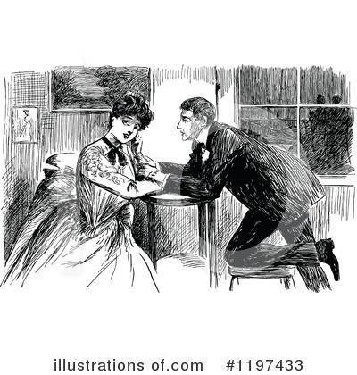 Royalty-Free (RF) Couple Clipart Illustration by Prawny Vintage - Stock Sample #1197433