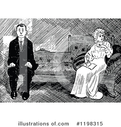 Royalty-Free (RF) Couple Clipart Illustration by Prawny Vintage - Stock Sample #1198315