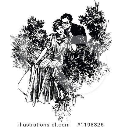 Royalty-Free (RF) Couple Clipart Illustration by Prawny Vintage - Stock Sample #1198326
