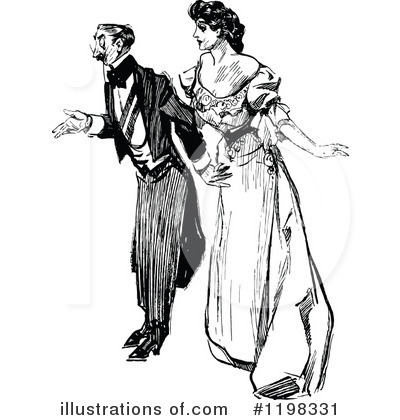 Royalty-Free (RF) Couple Clipart Illustration by Prawny Vintage - Stock Sample #1198331