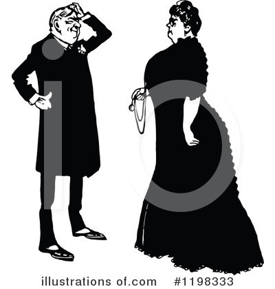 Royalty-Free (RF) Couple Clipart Illustration by Prawny Vintage - Stock Sample #1198333