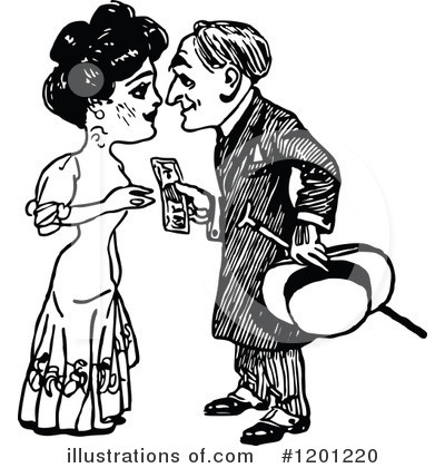 Royalty-Free (RF) Couple Clipart Illustration by Prawny Vintage - Stock Sample #1201220