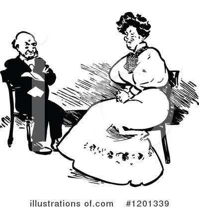 Royalty-Free (RF) Couple Clipart Illustration by Prawny Vintage - Stock Sample #1201339