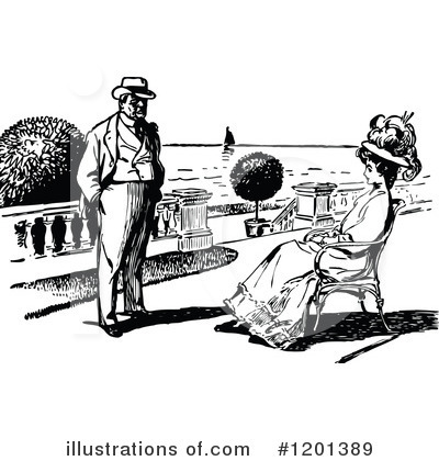 Royalty-Free (RF) Couple Clipart Illustration by Prawny Vintage - Stock Sample #1201389