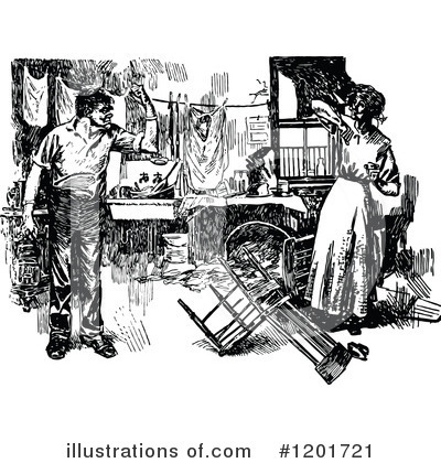 Royalty-Free (RF) Couple Clipart Illustration by Prawny Vintage - Stock Sample #1201721