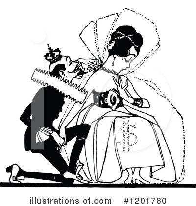 Royalty-Free (RF) Couple Clipart Illustration by Prawny Vintage - Stock Sample #1201780