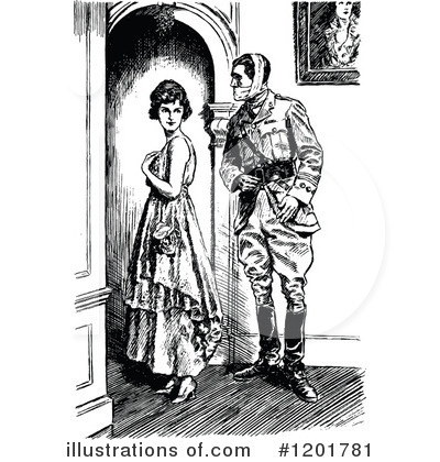 Royalty-Free (RF) Couple Clipart Illustration by Prawny Vintage - Stock Sample #1201781