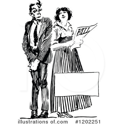 Royalty-Free (RF) Couple Clipart Illustration by Prawny Vintage - Stock Sample #1202251