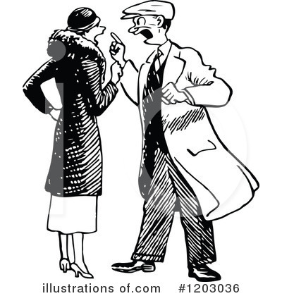 Royalty-Free (RF) Couple Clipart Illustration by Prawny Vintage - Stock Sample #1203036