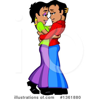 Royalty-Free (RF) Couple Clipart Illustration by Clip Art Mascots - Stock Sample #1361880