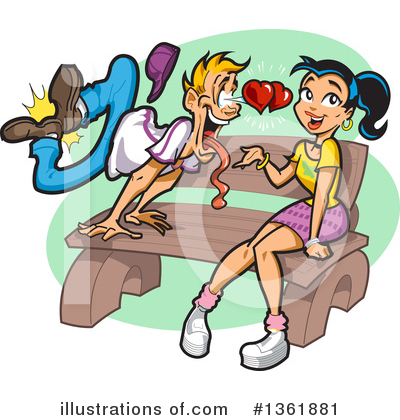 Royalty-Free (RF) Couple Clipart Illustration by Clip Art Mascots - Stock Sample #1361881