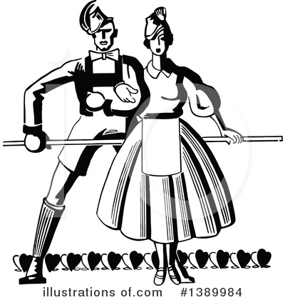 Royalty-Free (RF) Couple Clipart Illustration by Prawny Vintage - Stock Sample #1389984