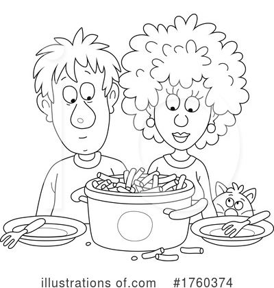 Royalty-Free (RF) Couple Clipart Illustration by Alex Bannykh - Stock Sample #1760374