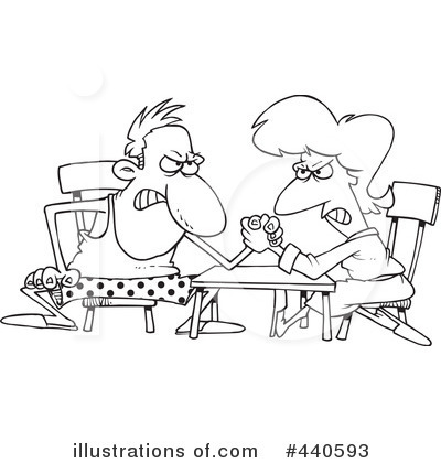 Arm Wrestling Clipart #440593 by toonaday