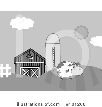 Royalty-Free (RF) Cow Clipart Illustration by Hit Toon - Stock Sample #101206