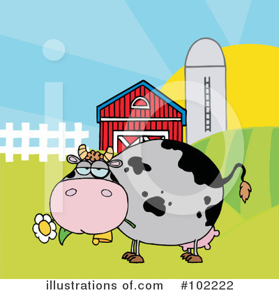 Royalty-Free (RF) Cow Clipart Illustration by Hit Toon - Stock Sample #102222
