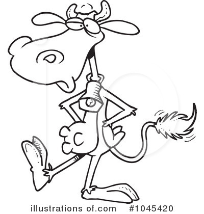 Royalty-Free (RF) Cow Clipart Illustration by toonaday - Stock Sample #1045420
