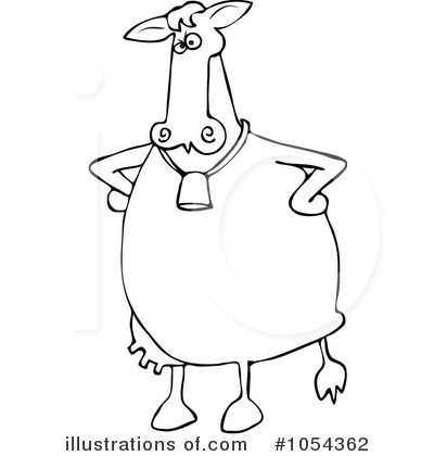Royalty-Free (RF) Cow Clipart Illustration by djart - Stock Sample #1054362