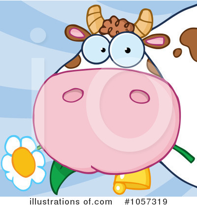 Royalty-Free (RF) Cow Clipart Illustration by Hit Toon - Stock Sample #1057319