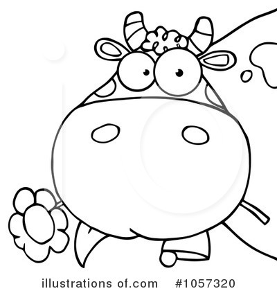 Royalty-Free (RF) Cow Clipart Illustration by Hit Toon - Stock Sample #1057320
