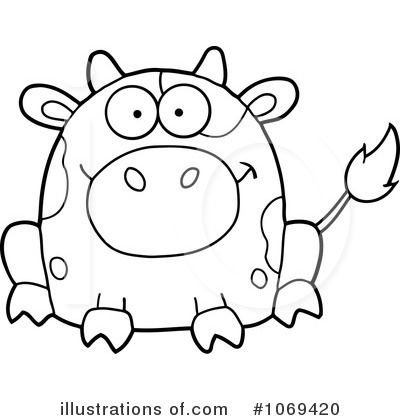 Royalty-Free (RF) Cow Clipart Illustration by Hit Toon - Stock Sample #1069420