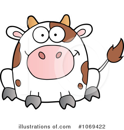 Royalty-Free (RF) Cow Clipart Illustration by Hit Toon - Stock Sample #1069422