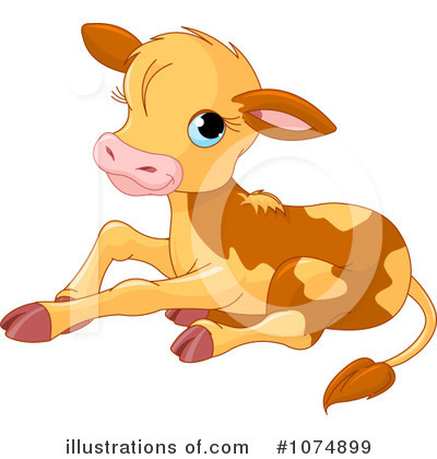 Royalty-Free (RF) Cow Clipart Illustration by Pushkin - Stock Sample #1074899