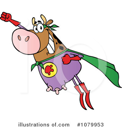 Royalty-Free (RF) Cow Clipart Illustration by Hit Toon - Stock Sample #1079953