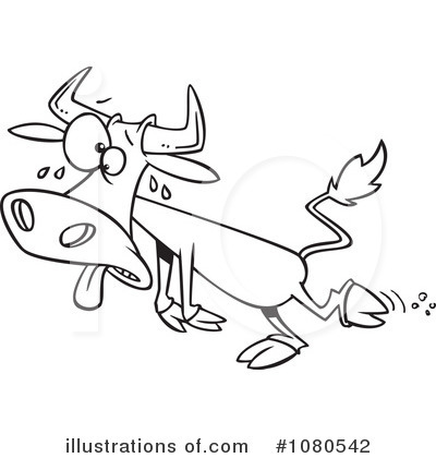 Royalty-Free (RF) Cow Clipart Illustration by toonaday - Stock Sample #1080542
