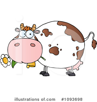 Royalty-Free (RF) Cow Clipart Illustration by Hit Toon - Stock Sample #1093698