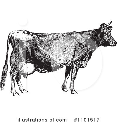 Royalty-Free (RF) Cow Clipart Illustration by BestVector - Stock Sample #1101517