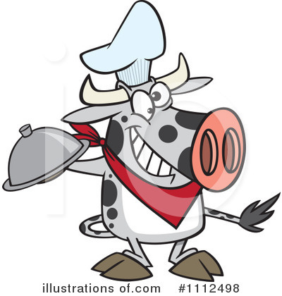 Royalty-Free (RF) Cow Clipart Illustration by toonaday - Stock Sample #1112498