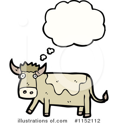 Royalty-Free (RF) Cow Clipart Illustration by lineartestpilot - Stock Sample #1152112