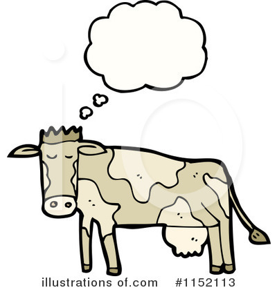 Royalty-Free (RF) Cow Clipart Illustration by lineartestpilot - Stock Sample #1152113