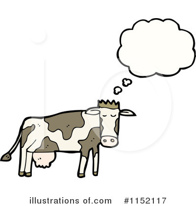 Royalty-Free (RF) Cow Clipart Illustration by lineartestpilot - Stock Sample #1152117
