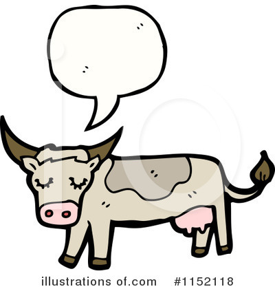 Royalty-Free (RF) Cow Clipart Illustration by lineartestpilot - Stock Sample #1152118