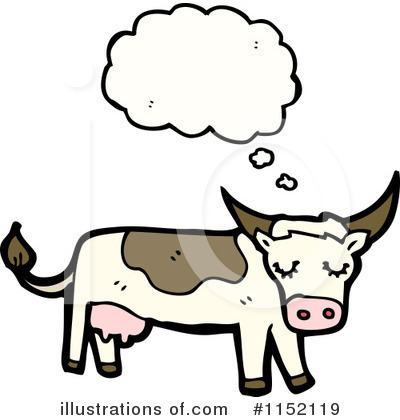 Royalty-Free (RF) Cow Clipart Illustration by lineartestpilot - Stock Sample #1152119