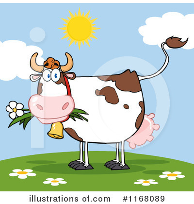 Royalty-Free (RF) Cow Clipart Illustration by Hit Toon - Stock Sample #1168089