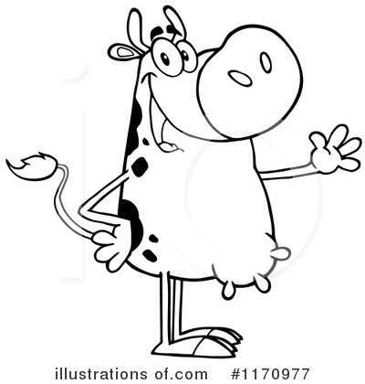 Royalty-Free (RF) Cow Clipart Illustration by Hit Toon - Stock Sample #1170977