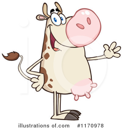 Royalty-Free (RF) Cow Clipart Illustration by Hit Toon - Stock Sample #1170978