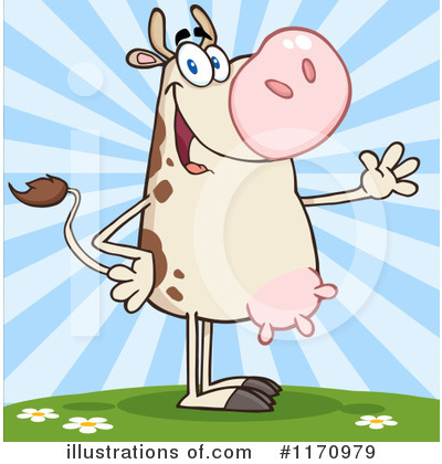 Royalty-Free (RF) Cow Clipart Illustration by Hit Toon - Stock Sample #1170979
