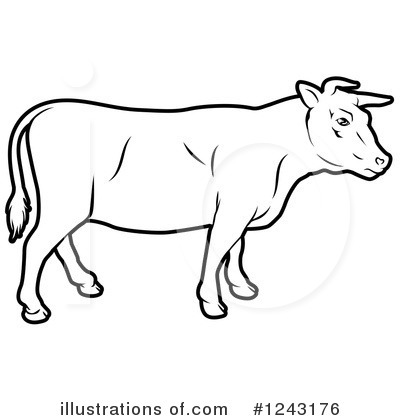 Royalty-Free (RF) Cow Clipart Illustration by AtStockIllustration - Stock Sample #1243176