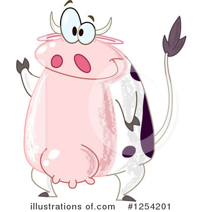Royalty-Free (RF) Cow Clipart Illustration by yayayoyo - Stock Sample #1254201